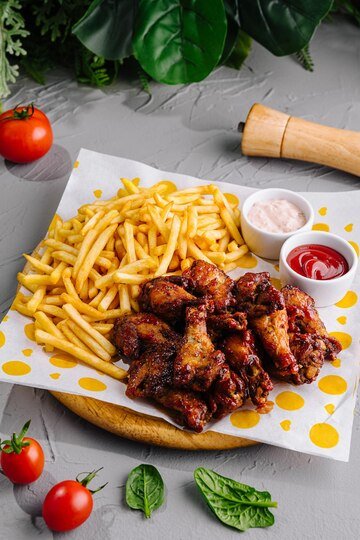 Whole Wings with Fries