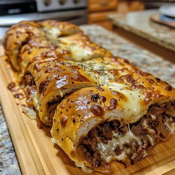 Chicken Cheesesteak Stromboli  